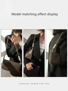 1pc Gold Chain Strap Mahjong Bag Long Chain Accessory, Underarm Bag Chain Rod Replacement Shoulder Strap DIY Modification Accessory - Gold - View 7