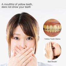 50g 牙齿美白粉仿珍珠精华天然牙齿牙膏牙刷套装口腔卫生亮白粉牙膏去除牙菌斑 - 淺藍色 - 查看 3