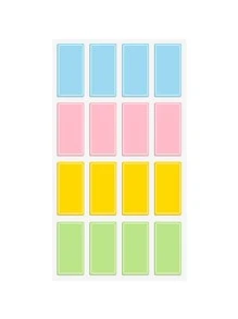 1彩色標籤貼紙,防水自黏式可拆卸標籤適用於整理,標記,和 - 彩色 - 查看 9