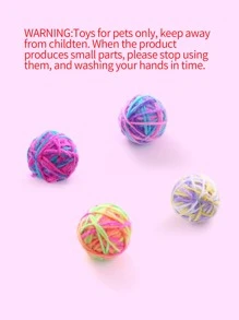 1pc Màu sắc ngẫu nhiên dễ thương bóng sợi mèo người yêu và mèo mẹ đồ chơi tình yêu - Nhiều màu - Xem 6