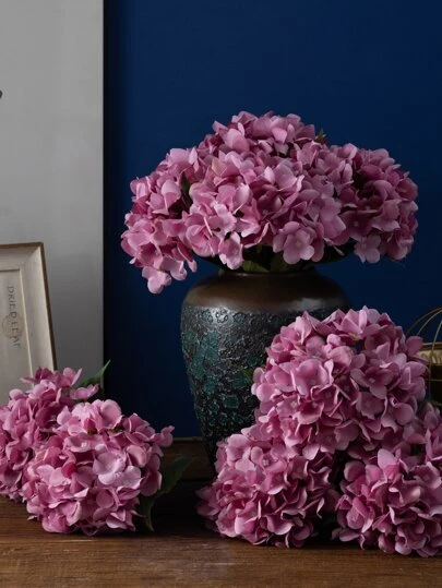 MEHELANY 1 st realistisk sidenhortensiablomma, högkvalitativ konstgjord blomsterdekoration, lämplig för gör-det-själv-bröllopsbuketter, fester, vardagsrum, kök, trädgård, hotell, kontor, gör-det-själv-alla hjärtans dag, mors dag, skolstartsdekorationer, vårdekor för trädgårdsfester, gör-det-själv-kransdekoration, även en utmärkt present till flickor.