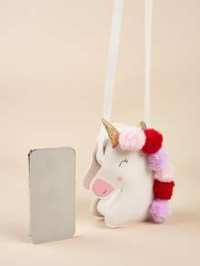 Children's Ball Unicorn Crossbody Bag - White - View 6