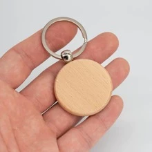 3 Packs Blank Wooden Keychain Tags With Carving Material In Rectangle/circle/heart/house/oval/bar/square/  Shape - round - View 7