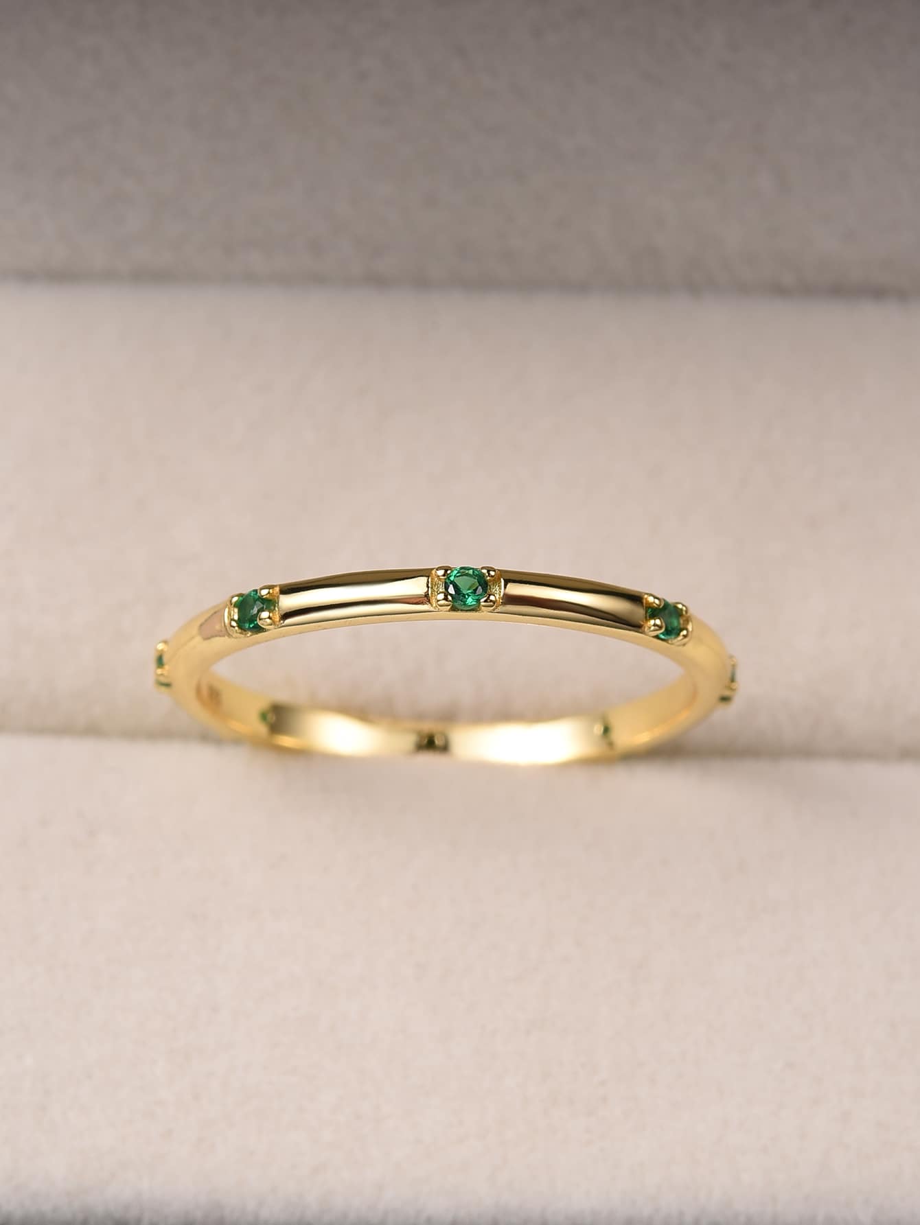 ESBERRY 1 PC Gorgeous Ring Ladies Jewelry 925 Sterling Silver Yellow Gold Plated Fine Jewelry Daily Wear Gifts