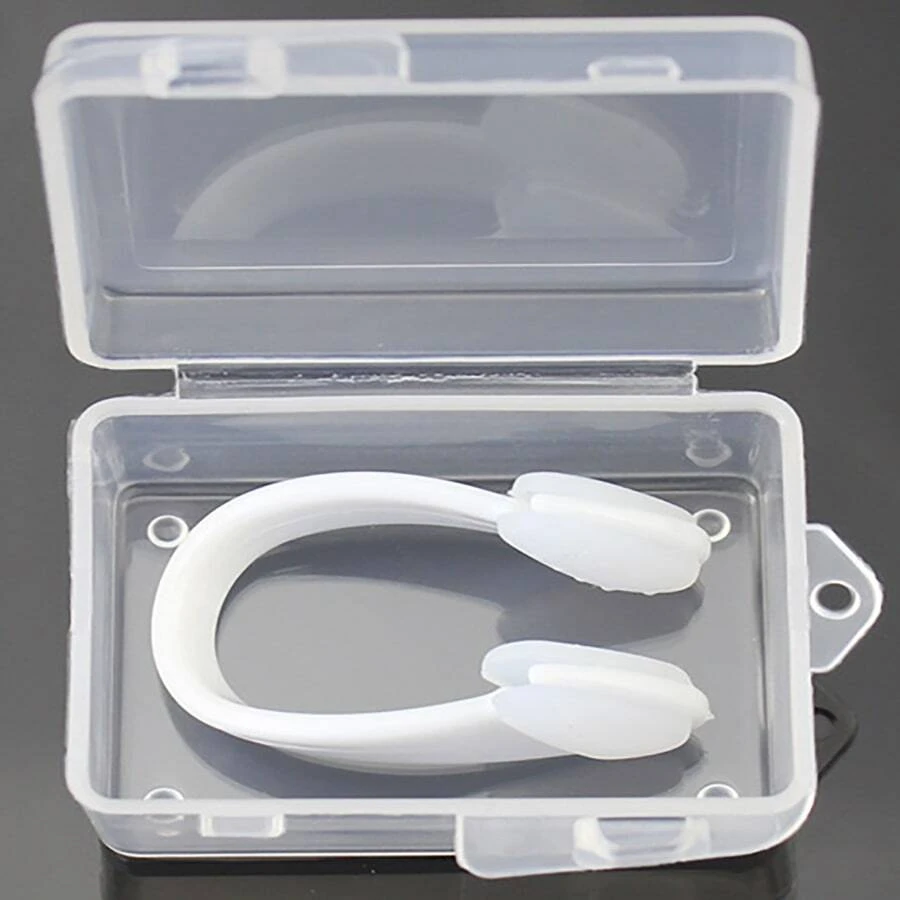 1pc White Swimming Nose Clip - White - View 1