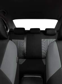 9 件灰色涤纶通用汽车座椅套适合 95% 的车辆 - 灰色 - 查看 10