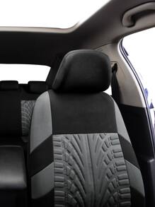 9 件灰色涤纶通用汽车座椅套适合 95% 的车辆 - 灰色 - 查看 6