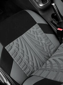 9 件灰色涤纶通用汽车座椅套适合 95% 的车辆 - 灰色 - 查看 3