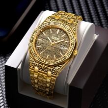 ONOLA Men's Luxury Date Quartz Watch - Gold - View 6