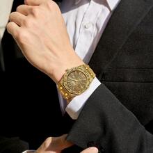 ONOLA Men's Luxury Date Quartz Watch - Gold - View 7