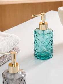 1入組 350 毫升紫色形狀皂液器，可填充按壓式皂液器，適用於洗手液、乳液、沐浴露、洗髮水和清潔液 - 紫色 - 查看 5