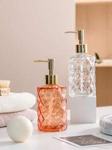 1入組 350 毫升紫色形狀皂液器，可填充按壓式皂液器，適用於洗手液、乳液、沐浴露、洗髮水和清潔液 - 紫色 - 查看 4