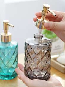 1入組 350 毫升紫色形狀皂液器，可填充按壓式皂液器，適用於洗手液、乳液、沐浴露、洗髮水和清潔液 - 紫色 - 查看 9