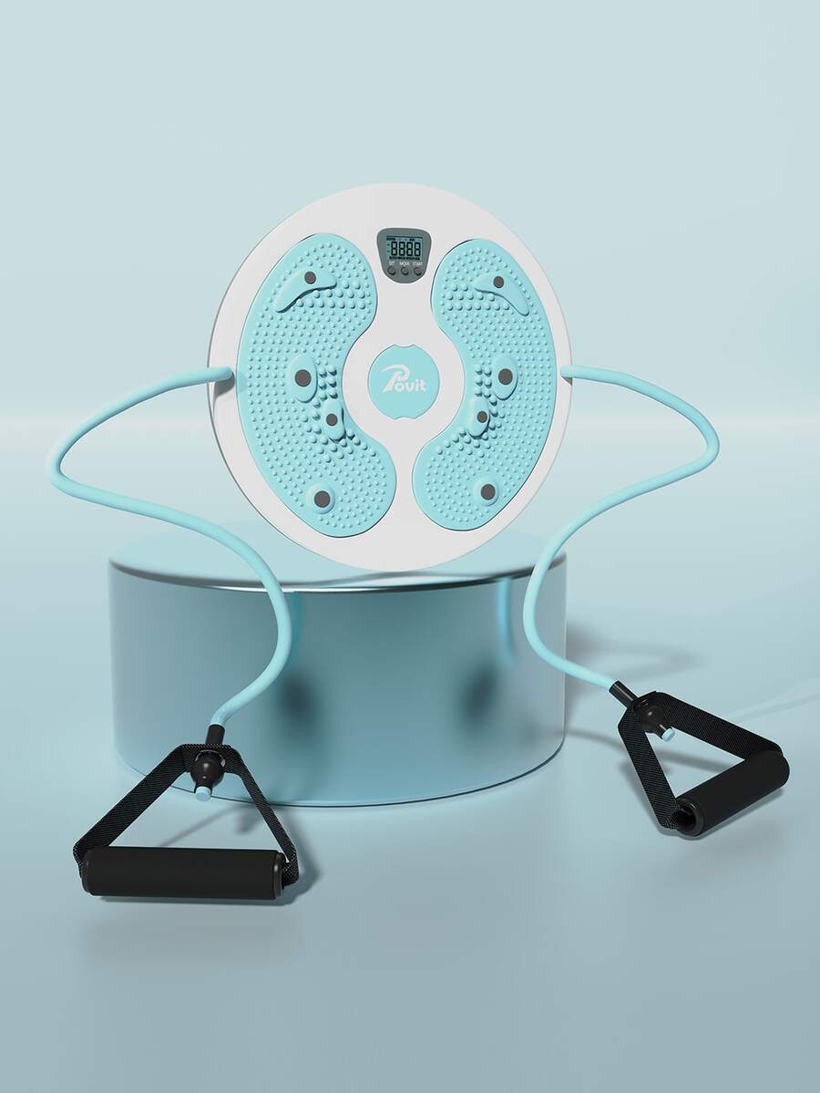 Twist Waist Disc Board Equipment With Electronic Counter Rope Version For Home Fitness - Blue - View 1