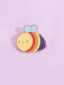 1入組可愛彩虹彩色小蜜蜂胸針 - 彩色 - 查看 3