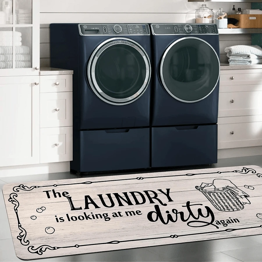 1pc Wood Grain Pattern Rug, Country Style Flannel Rectangle Super Soft Anti-skid Carpet Suitable For Laundry Room - Multicolor - View 1