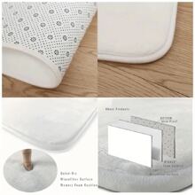 1pc Wood Grain Pattern Rug, Country Style Flannel Rectangle Super Soft Anti-skid Carpet Suitable For Laundry Room - Multicolor - View 3