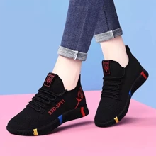 Zapatillas de Tenis para Mujer, Zapatos Comodos Mujer, Tenis Deportivos De Malla Transpirable con Amortiguador de Aire, Calzado de Caminata para Mujer/tenis mujer/zapatos mujer/zapatos mujer comodos/zapatos/boston rain/boston rain/zapatos comodos mujer confort/tenis para caminar mujer/tenis para caminar mujer/zapatos de mujer - Rojo - Ver 1