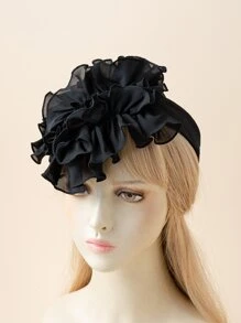 1pc Fashionable Multifunctional 3d Flower Design Scarf - Black - View 2