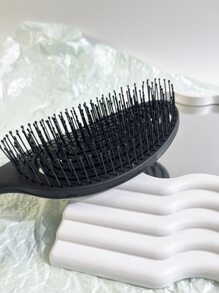 1 Piece Women's Hollow Comb Black Mosquito Coil Comb Scalp Massage Hair Comb Dry And Wet Dual-Use Rib Comb ,Hair Styling Tools