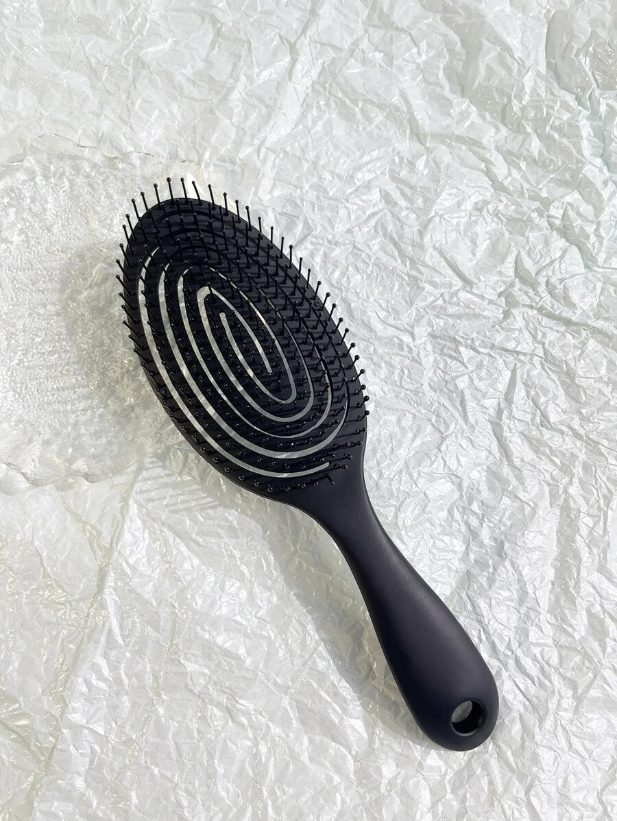 1 Piece Women's Hollow Comb Black Mosquito Coil Comb Scalp Massage Hair Comb Dry And Wet Dual-Use Rib Comb ,Hair Styling Tools