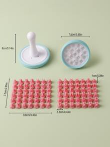 一套包含26个字母和数字的饼干/蛋糕印章工具套装，塑料材质字母印章模具 - 彩色 - 查看 2