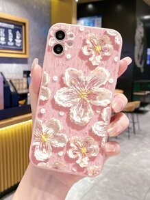 Floral Phone Case - Baby Pink - View 1