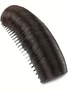 1pc Invisible Bangs Hair Tool, Hair Volume Enhancer, Wig With Comb - Black - View 5