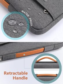 Tecool 1 件深灰色聚酯纖維防水筆記型電腦包適用於 13/15/16 英寸 - 深灰色 - 查看 3