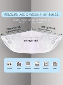 1 Pack Stuffed Animal Hammock,  Playroom  Toy Storage Net Organizer For Plush Toys, Hanging Storage -Resistant Stuff Animals Holder With Hanging Hardware By  Decorations   Autumn Decor Festival Decor Room Decor Home Decor Fall Decor Bedroom Decor - White - View 3