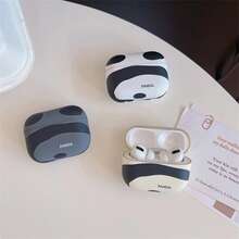 Funda de auriculares con diseño de panda - Negro - Ver 3