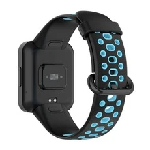 Compatible With Redmi Watch 2 Lite, Redmi Watch 2, Redmi Horloge 2, Xiaomi Mi Watch Lite 2, Xiaomi Poco Watch - Two-color Watch Strap - Blue - View 2