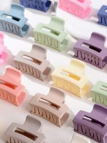 20pcs Girls Geometric Mini Hair Clips, Fashionable Rectangular Hair Accessories, Suitable For Back To School Season - Multicolor - View 2