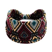 Bohemian Style Paisley Print Yoga Headband, Sweat Absorbent, Elastic Hairband For Women Sports & Casual Wear - Multicolor - View 2