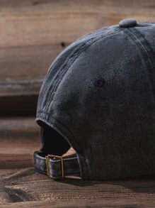 1頂女士電池印花洗水棒球帽，適用於春秋戶外防曬帽，旅行、海灘、度假、男士遮陽帽，Y2K風格青年帽子，休閒款 - 黑色 - 查看 3