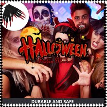 Yikisdy Glitter Paw Gloves Black Long Fingernails Glove Cat or Wolf Claws Gloves Halloween Ghost Costume for Women and Girls - 紅色 - 查看 7