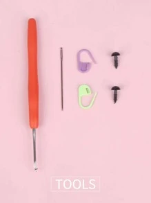 1套/12入鉤針編織套件,適用於海洋動物烏龜,包括毛線和鉤針 - 彩色 - 查看 3