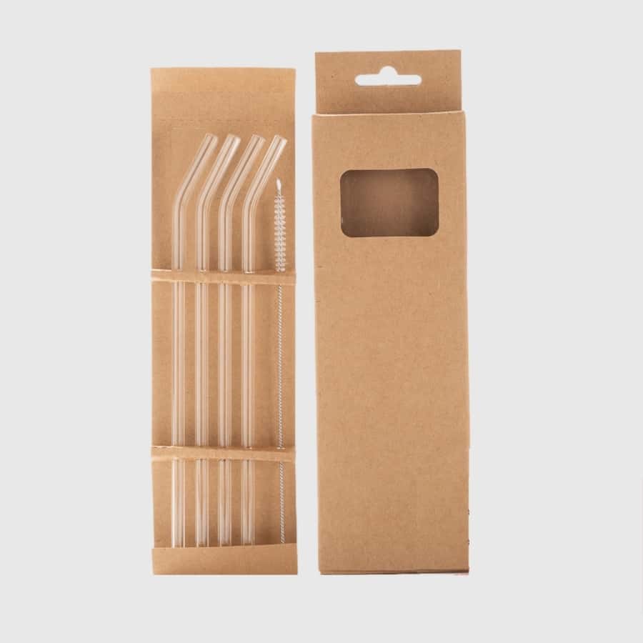 5pcs/Set Transparent High Boron Glass Straws With 1pc Cleaning Brush, Reusable And Convenient To Carry