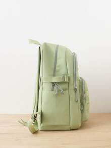 4 piezas/set Conjunto de bolso de moda coreano estilo unicolor - Verde - Ver 3