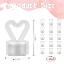 Quả bóng bay Trọng lượng , 15 cái Hình trái tim Quả bóng bay Trọng lượng , Trắng Quả bóng bay Nặng Trọng lượng Heli Hình trái tim Quả bóng bay Trọng lượng Đóng gói Đối với Bàn Buổi tiệc Sinh nhật Lễ cưới Giáng sinh Đồ trang trí - trắng - Xem 2