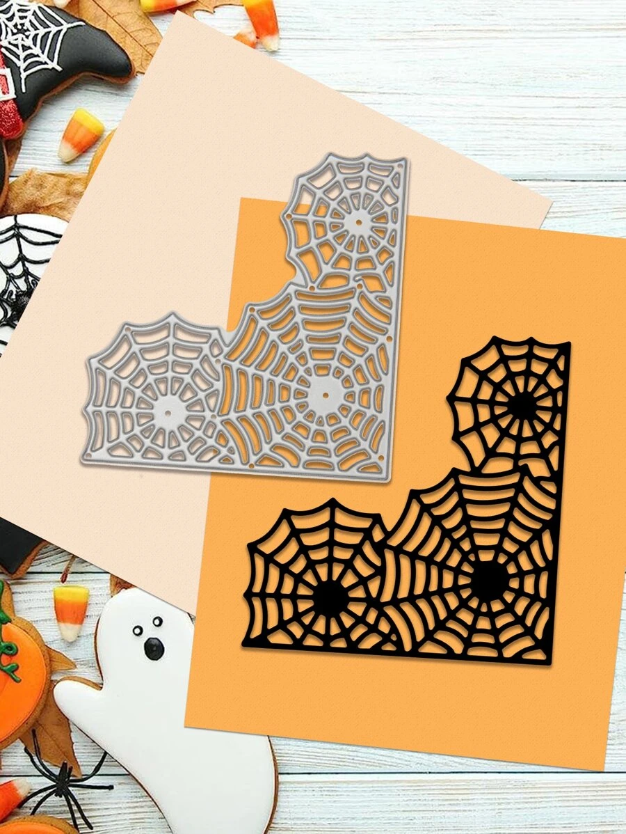 1pc Halloween Spiderweb Patterned Diy Cutting Die