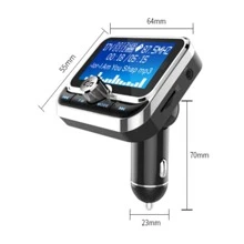 1pc Car Mp3 Player With Handsfree Call Function And Multi-language Support, Car Charger Included - Silver - View 6