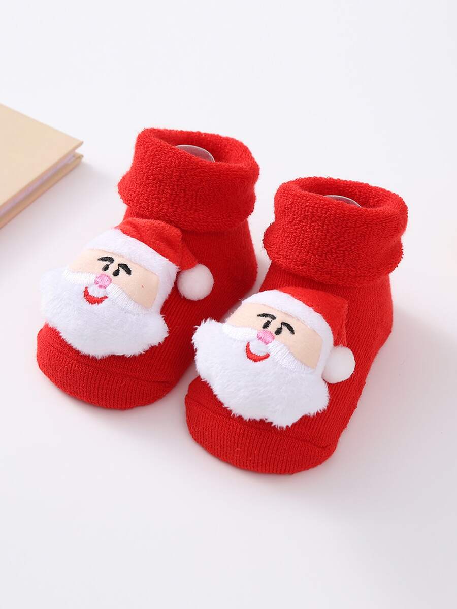 可愛 經典兒童襪子 - 紅色 - 查看 1