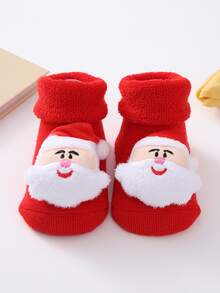 可愛 經典兒童襪子 - 紅色 - 查看 2