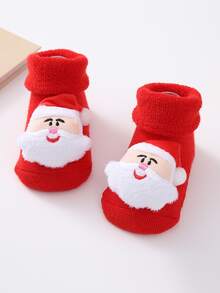 可愛 經典兒童襪子 - 紅色 - 查看 3