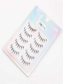 Pestañas Postizas Pestañas Efecto Pluma - Negro - Ver 3