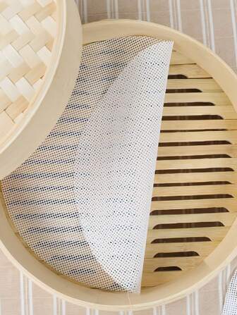 1pc Silicone Steamer Mat, Round, Non-stick, For Steamer, Bun, Dim Sum, Steamed Stuffed Bun, Dumplings