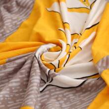 1pc Stretch Chair Cover, Polyester Fiber Chair Slipcover For Home & Hotel Use - Yellow - View 5