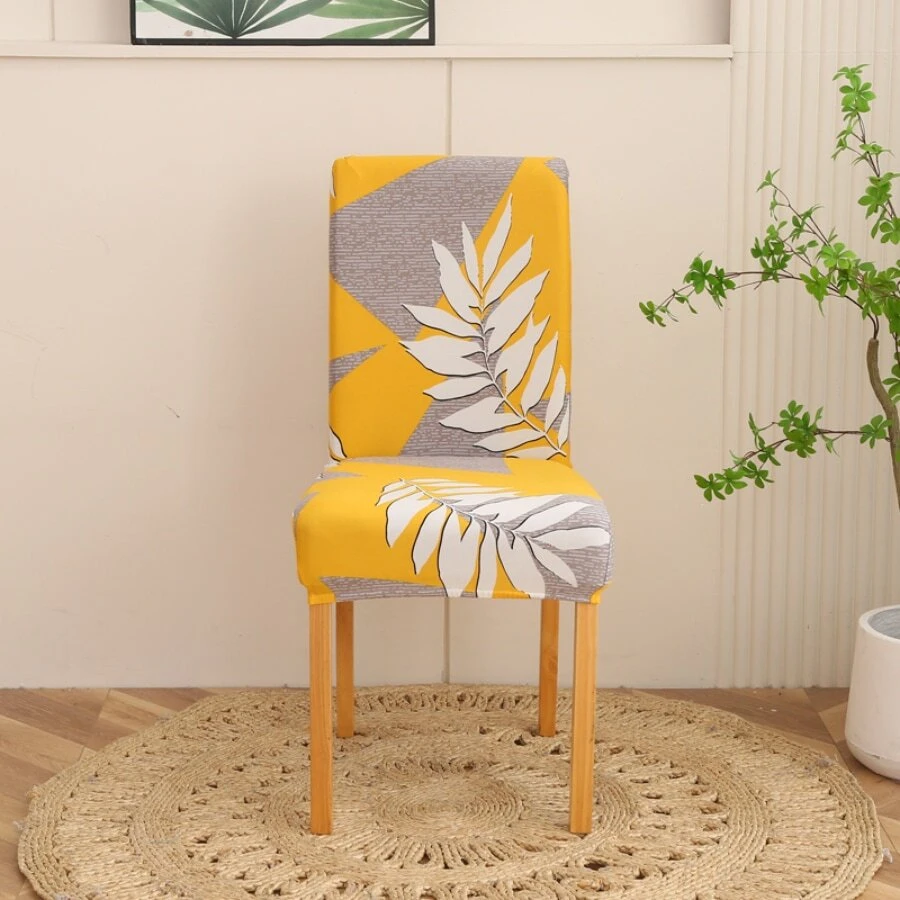 1 Miếng Co giãn Bao ghế , Polyester Chất xơ Cái bao ghế Đối với Nhà & Khách sạn Sử dụng - Màu vàng - Xem 1