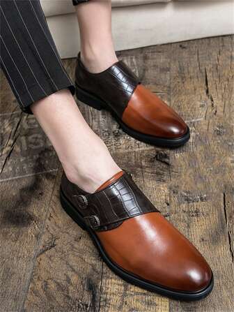 New Men's Casual Dress Shoes With Pu Leather